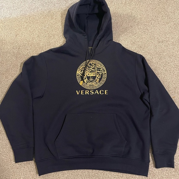 Versace x Kith Medisa Hoodie Navy XL - Picture 2 of 10